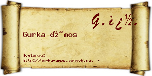 Gurka Ámos névjegykártya